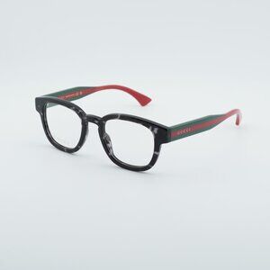 Gucci GG1992O 002 Square Eyeglasses - Shiny Grey Dark Havana 48mm